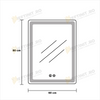 Oglinda Baie Odin LED 60×80 cm, Dezaburire, Touch, 3 Tipuri de Lumina, Dimabila OD037