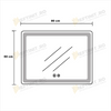 Oglinda LED Odin 80x60cm, 3 Lumini, Dezaburire si Touch OD037Y