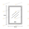 Oglinda Baie Odin LED 90×60 cm, Dezaburire, Touch, 3 Tipuri de Lumina, Dimabila OD061-101