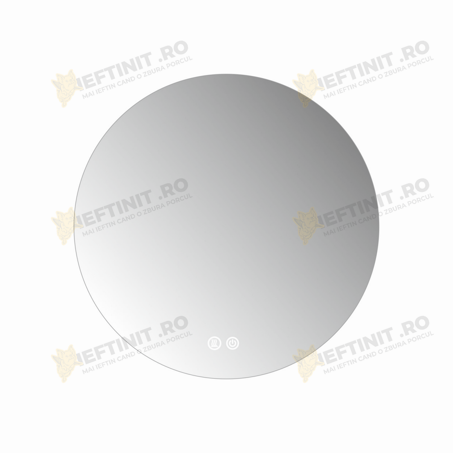 Oglinda LED Odin Rotunda 60cm, 3 Lumini, Dezaburire si Touch OD006