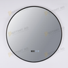 Oglinda LED Odin Rotunda 70cm Rama Neagra, Ceas, Temperatura, Touch si 3 Lumini OD010T/N