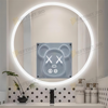 Oglinda LED Odin Rotunda 70cm, 3 Lumini, Dezaburire si Touch OD013