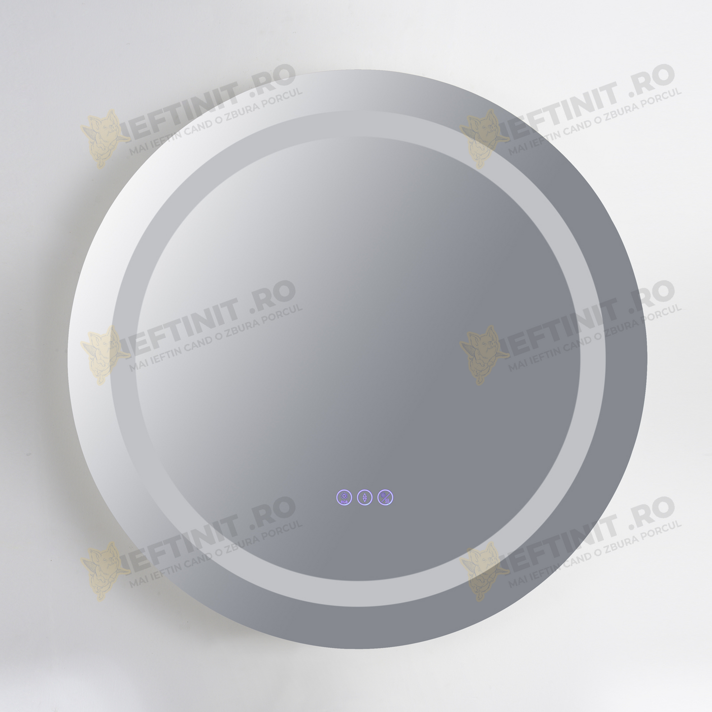 Oglinda LED Odin RGB Rotunda 70cm, 3 Lumini, Dezaburire si Touch OD013-RGB