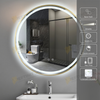 Oglinda LED Odin Rotunda 70cm Rama Aurie, Touch si 3 Lumini OD016/G