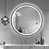 Oglinda LED Odin Rotunda 70cm Rama Neagra, Touch si 3 Lumini OD016/N