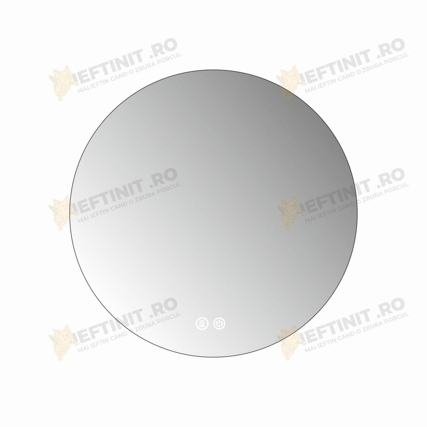 Oglinda LED Odin Rotunda 70cm, 3 Lumini, Dezaburire si Touch OD025
