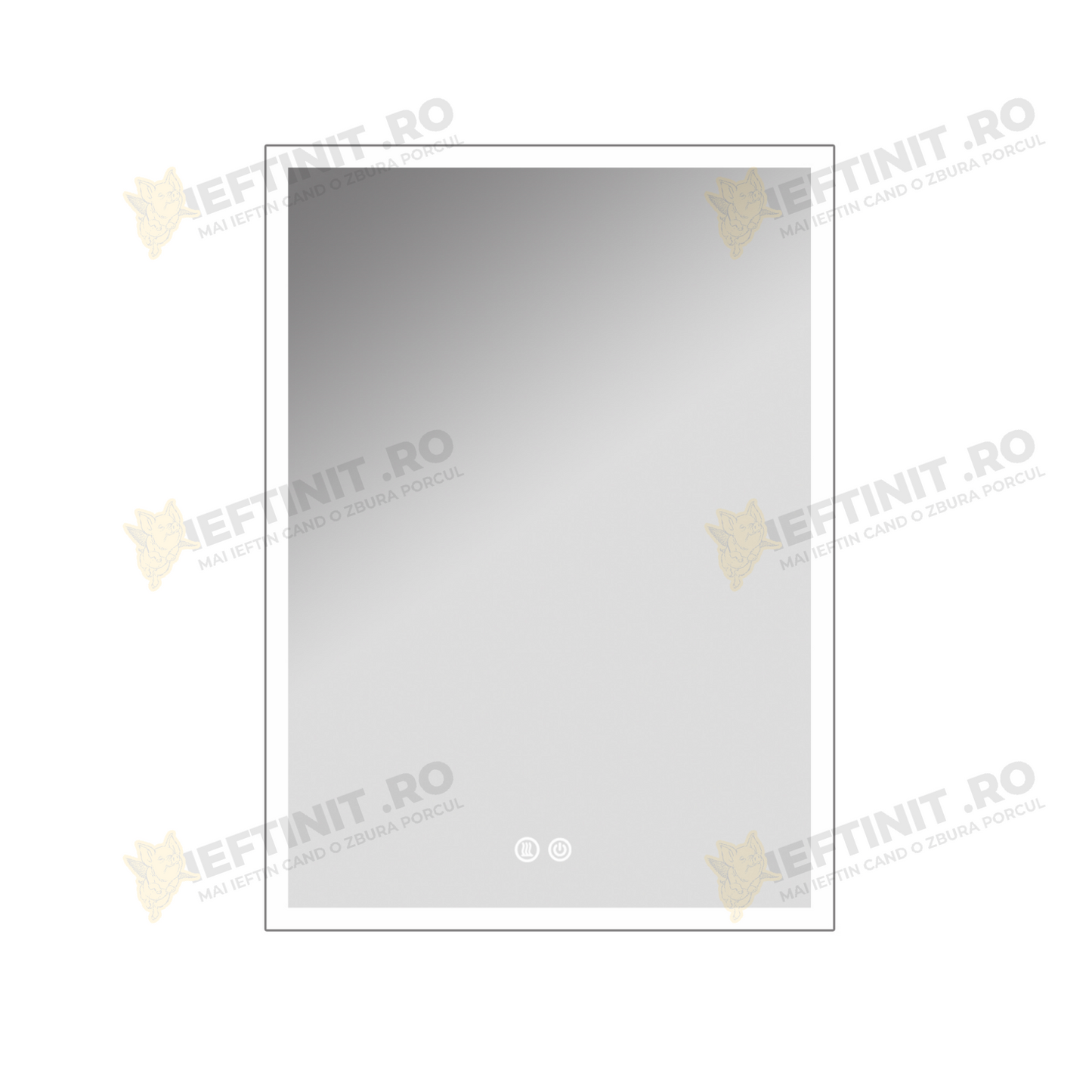 Oglinda Baie Odin LED 60×80 cm, Dezaburire, Touch, 3 Tipuri de Lumina, Dimabila OD035