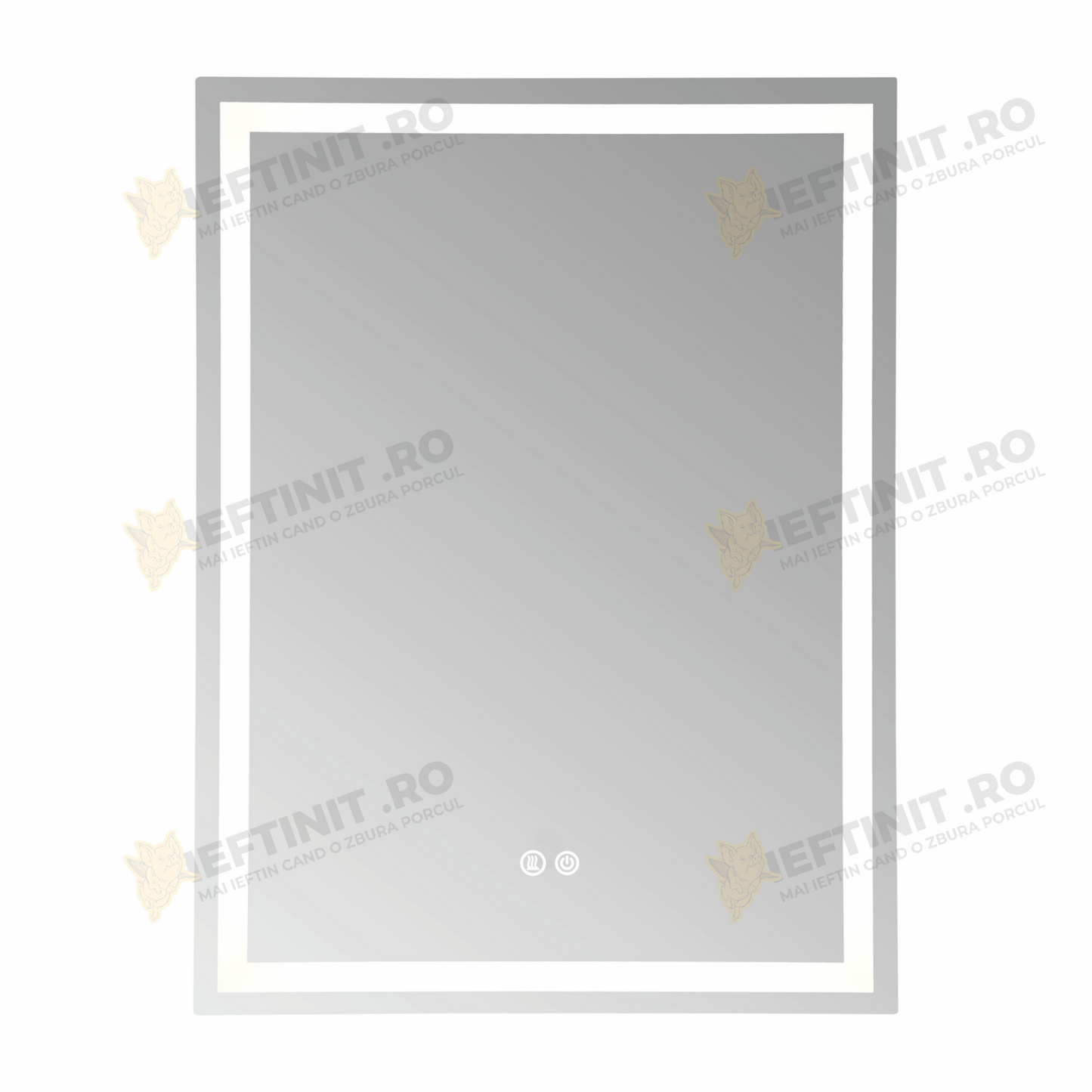 Oglinda Baie Odin LED 60×80 cm, Dezaburire, Touch, 3 Tipuri de Lumina, Dimabila OD037