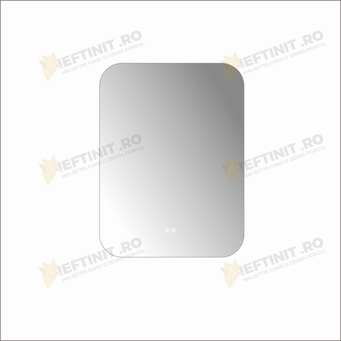 Oglinda LED Odin 50x70cm, 3 Lumini, Dezaburire si Touch OD038