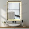 Oglinda LED Odin 60x80cm Rama Neagra, 3 Lumini, Dezaburire si Touch OD039/N
