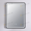 Oglinda LED Odin 60x80cm Rama Neagra, 3 Lumini, Dezaburire si Touch OD039/N