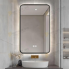 Oglinda LED Odin 60x80cm Rama Neagra, 3 Lumini, Dezaburire si Touch OD041-N
