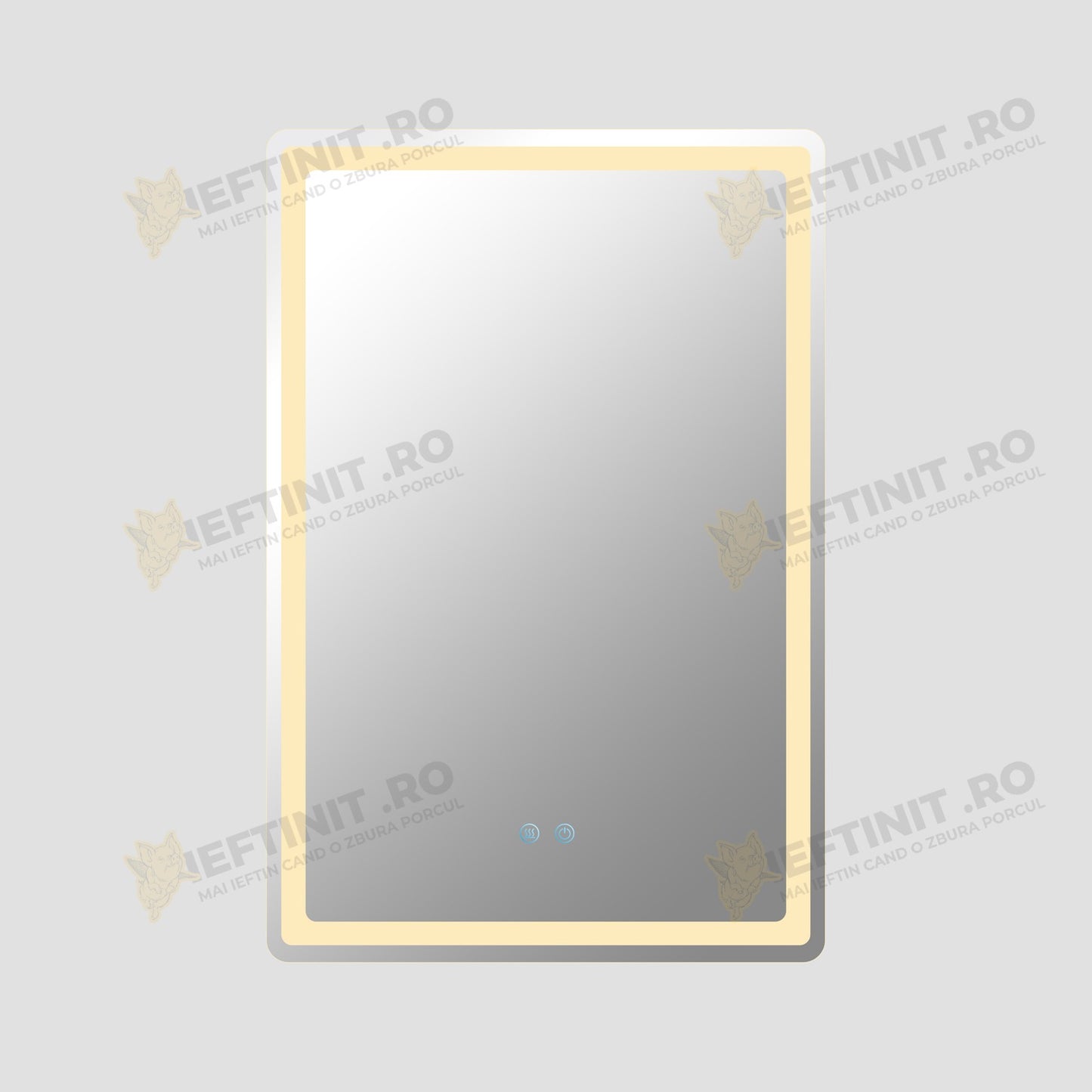 Oglinda Baie Odin cu LED si Dezaburire, 60×90 cm, Touch, 3 Tipuri de Lumina, Dimabilă OD057-100