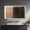 Oglinda LED Odin 110x70cm Rama Aurie, Dezaburire, Ceas, Temperatura, Touch si 3 Lumini OD058-101-G
