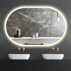 Oglinda Baie Odin LED 110×70 cm, Rama Aurie, Dezaburire, Touch, Ceas si Temperatura, 3 Tipuri de Lumina, Dimabila OD058-105