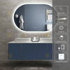 Oglinda Baie Odin LED 110×70 cm, Rama Aurie, Dezaburire, Touch, Ceas si Temperatura, 3 Tipuri de Lumina, Dimabila OD058-105
