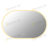 Oglinda Baie Odin LED 110×70 cm, Rama Aurie, Dezaburire, Touch, Ceas si Temperatura, 3 Tipuri de Lumina, Dimabila OD058-105