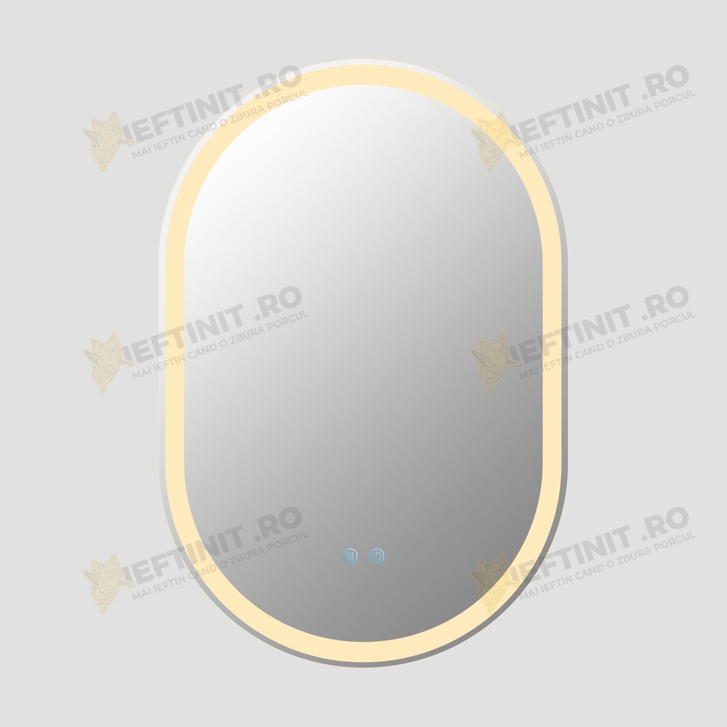 Oglinda LED Odin si Touch, 90×60 cm, Functie Dezaburire, 3 Tipuri de Lumina, Dimabilă OD061-100