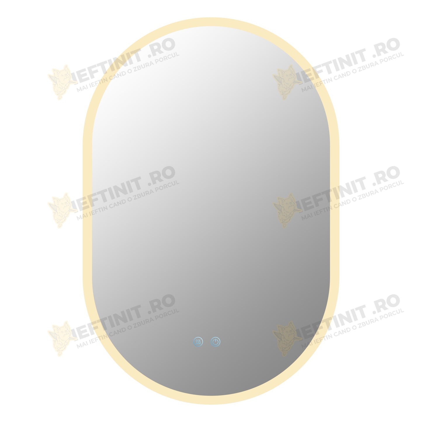 Oglinda Baie Odin LED 90×60 cm, Dezaburire, Touch, 3 Tipuri de Lumina, Dimabila OD061-101