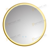 Oglinda LED Odin 60×60 cm Rotunda, Rama Auriu Mat, Buton Touch 3 Tipuri de Lumina, Dimabila OD22021-5