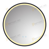 Oglinda LED Odin 60×60 cm Rotunda, Rama Negru Mat, Buton Touch 3 Tipuri de Lumina, Dimabila OD22021-6