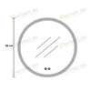 Oglinda LED Odin 60×60 cm Rotunda, Rama Negru Mat, Buton Touch 3 Tipuri de Lumina, Dimabila OD22021-6