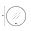 Oglinda Baie LED Odin 70×70 cm Rotunda, Dezaburire, Touch, Ceas si Temperatura OD007-T