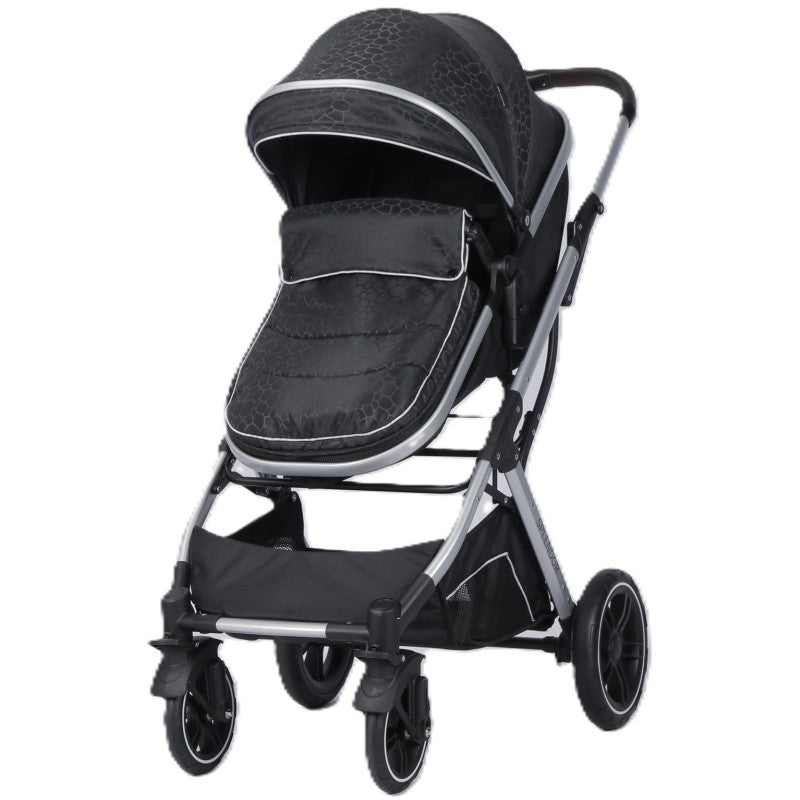 Carucior multifunctional 2 in 1, suspensii, roti EVA, maner reversibil, parasolar, Splendor  SPH31NEGRU (negru)