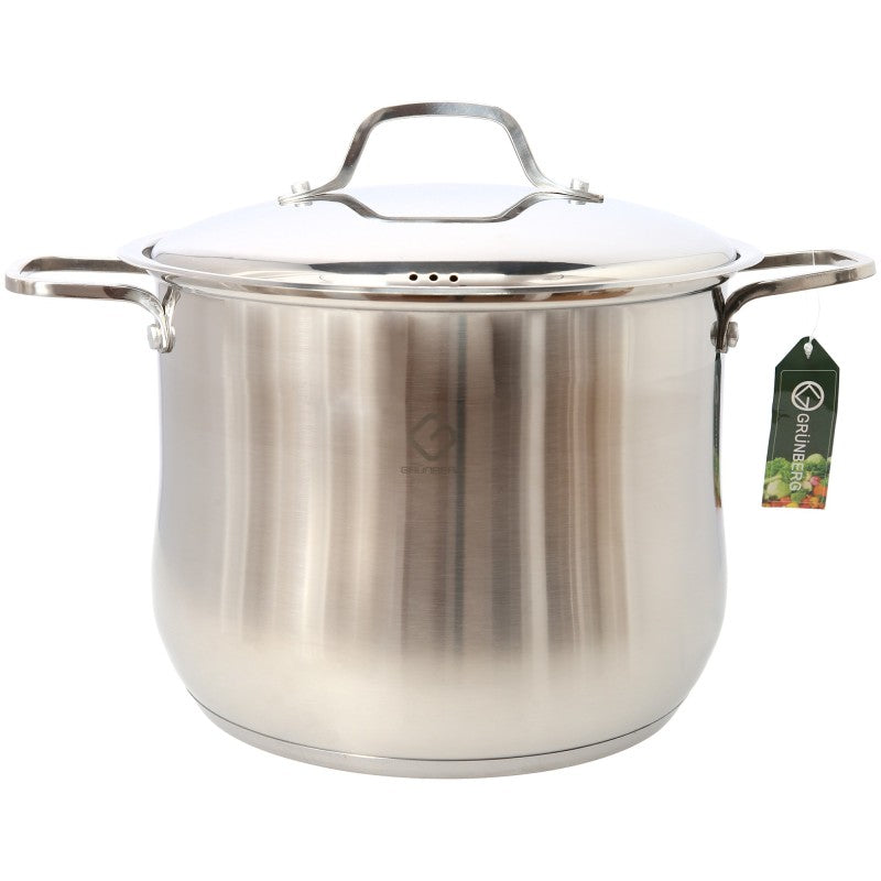 Oala din inox, cu capac din inox, 36 cm, 26.60 l, Grunberg GR3136