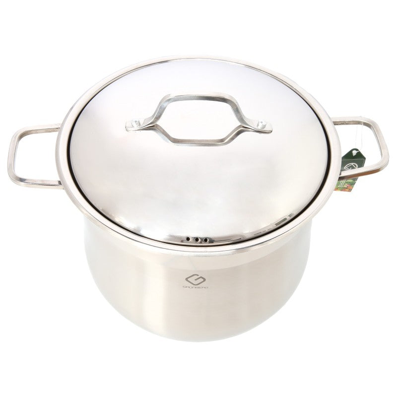 Oala inox cu capac , 30 cm , 16 l , Grunberg GR3130