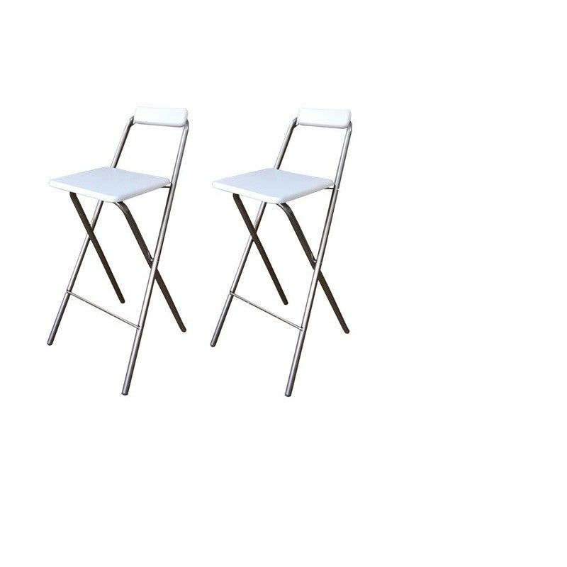 Pachet promo: Set 2 buc. scaun pliabil, inalt, cu cadru metalic, spatar si sezut din plastic, 48x48x98 cm, Blueberg Z34