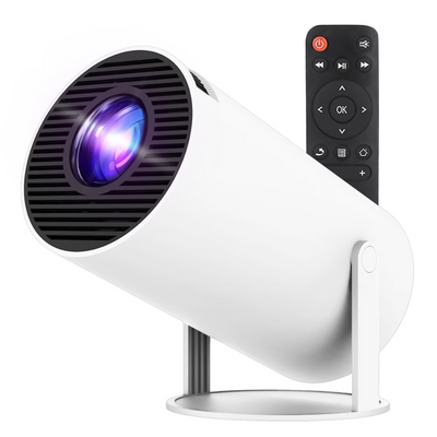 Videoproiector Smart LED Premium, Portabil, 4K UltraHD, Android 11, Autofocus, Difuzor Incorporat, 5000 Lumeni, Wi-Fi6, Bluetooth 5.0, Proiectie Ajustabila, 200Ansi, Conexiune HDMI, USB si Mirroring Android/IOS, 1 GB RAM, 8 GB memorie, Rotatie 180 Grade