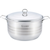 Cratita inalta, profesionala, cu manere groase nituite, cu capac din inox, 36 cm , 20 l , Grunberg GR8136