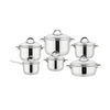 Set 12 piese , 6 vase din inox cu capace din inox, Grunberg GR1512