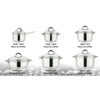 Set 12 piese , 6 vase din inox cu capace din inox, Grunberg GR1512